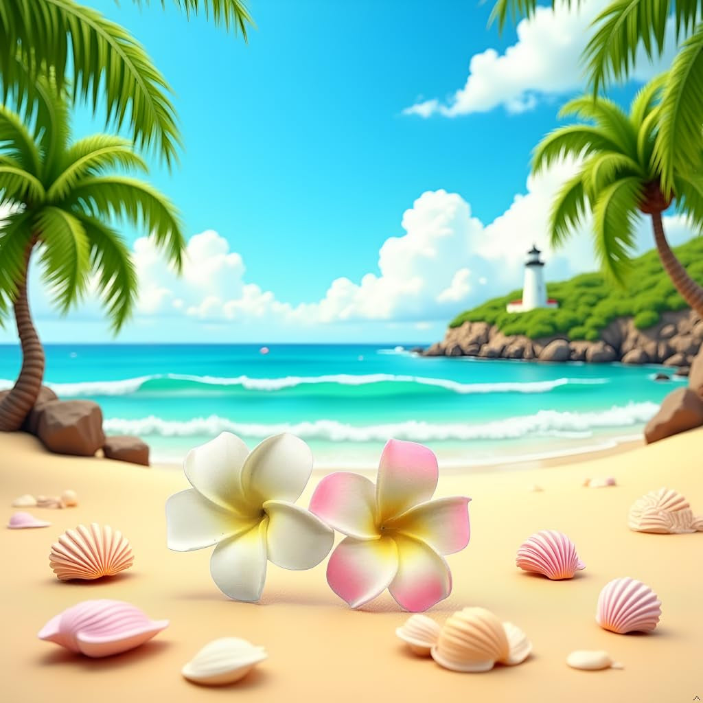 2Pcs White and Pink Hawaiian Frangipani Plumeria Foam Head Flower Party Beach Hair Clip Hair Clips Hair Accessories(7Cm)