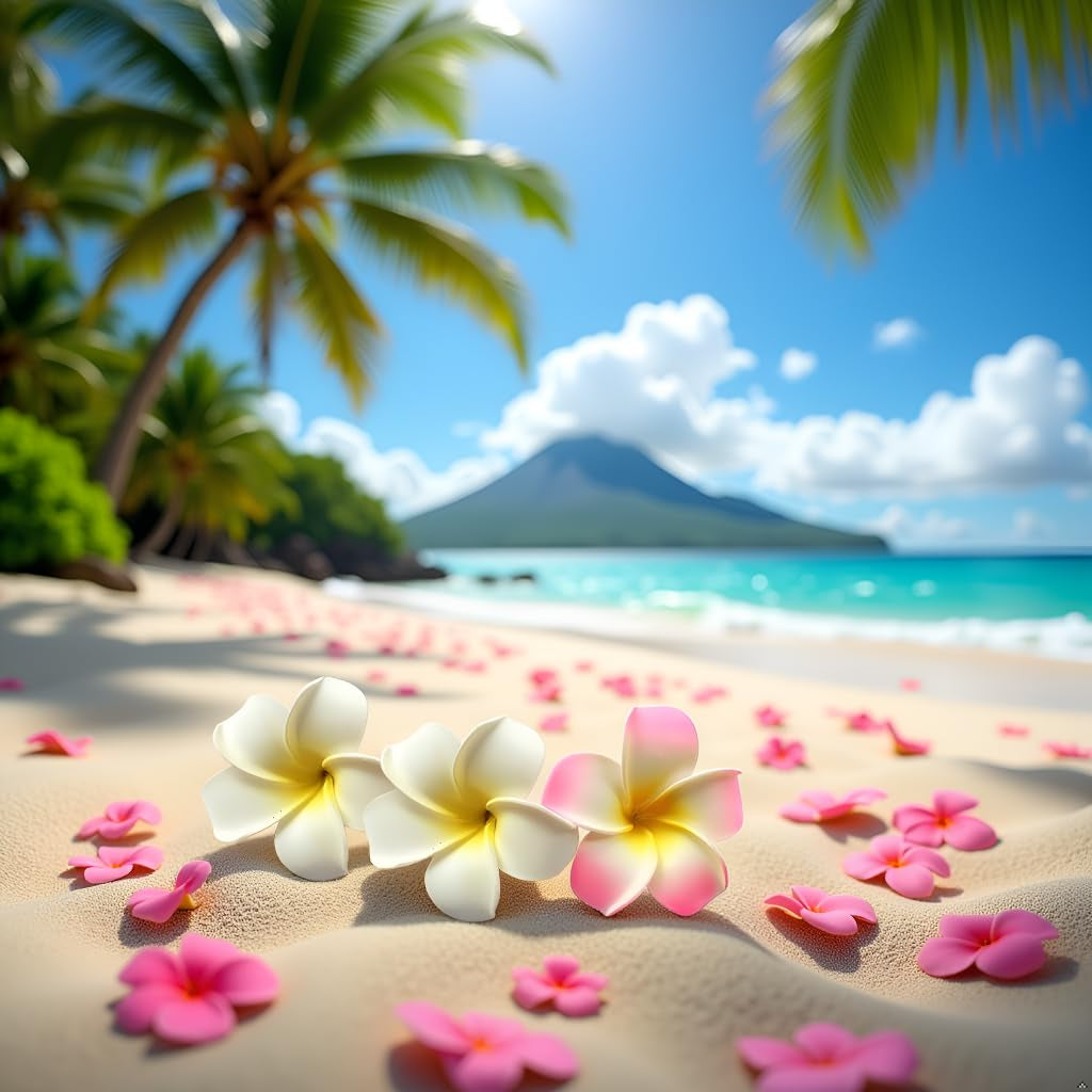 2Pcs White and Pink Hawaiian Frangipani Plumeria Foam Head Flower Party Beach Hair Clip Hair Clips Hair Accessories(7Cm)