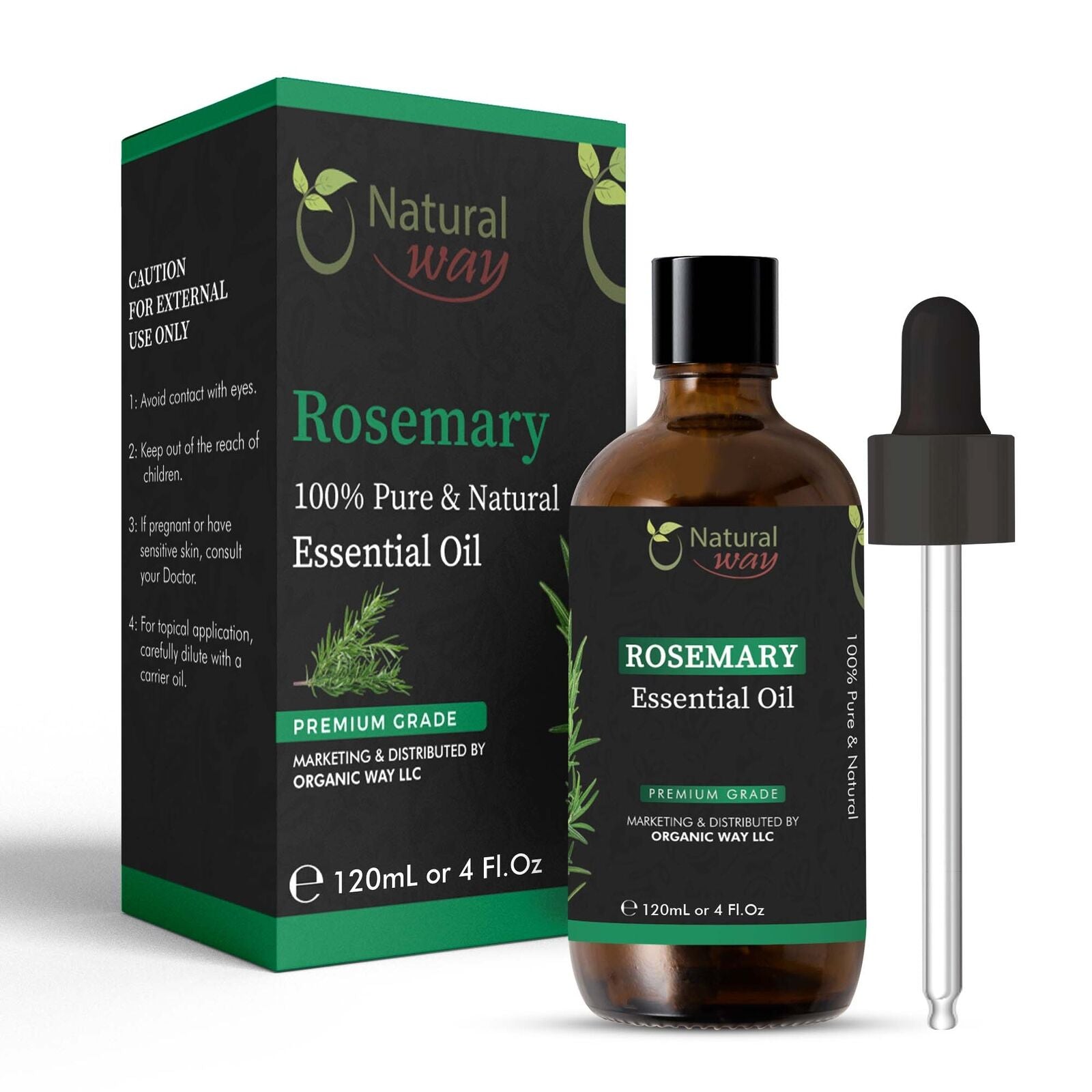 Rosemary Essential Oil | Premium Grade Essential Massage Oils 4 Fl Oz (120 Ml)