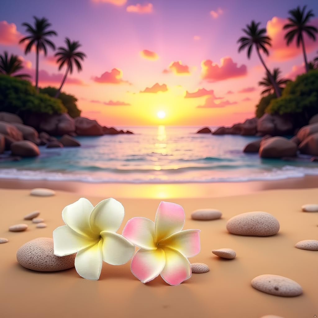 2Pcs White and Pink Hawaiian Frangipani Plumeria Foam Head Flower Party Beach Hair Clip Hair Clips Hair Accessories(7Cm)