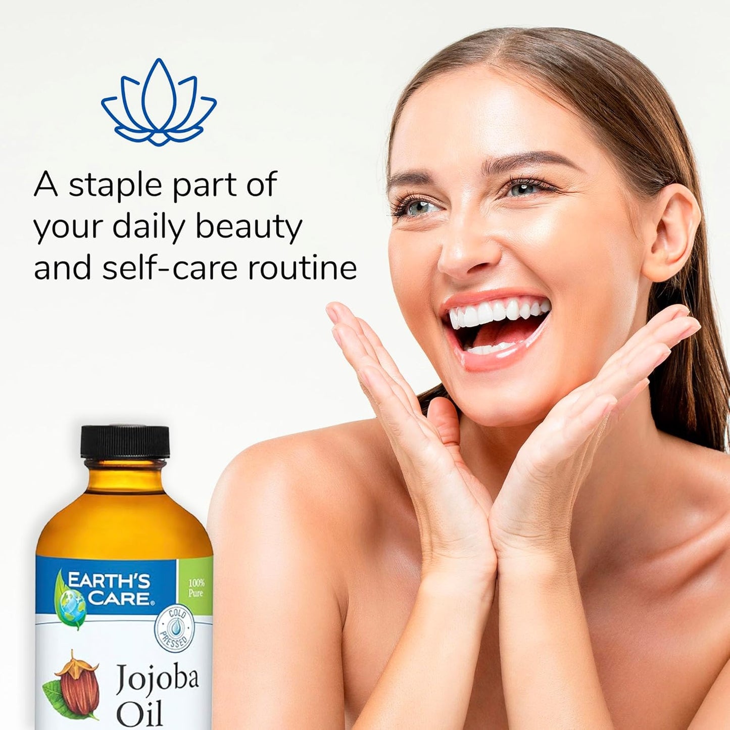 Earth’S Care Jojoba Oil - 100% Pure Jojoba Oil for Hair, Skin and Nails - Cold Pressed - Nourishing Natural Moisturizer - 8 FL OZ