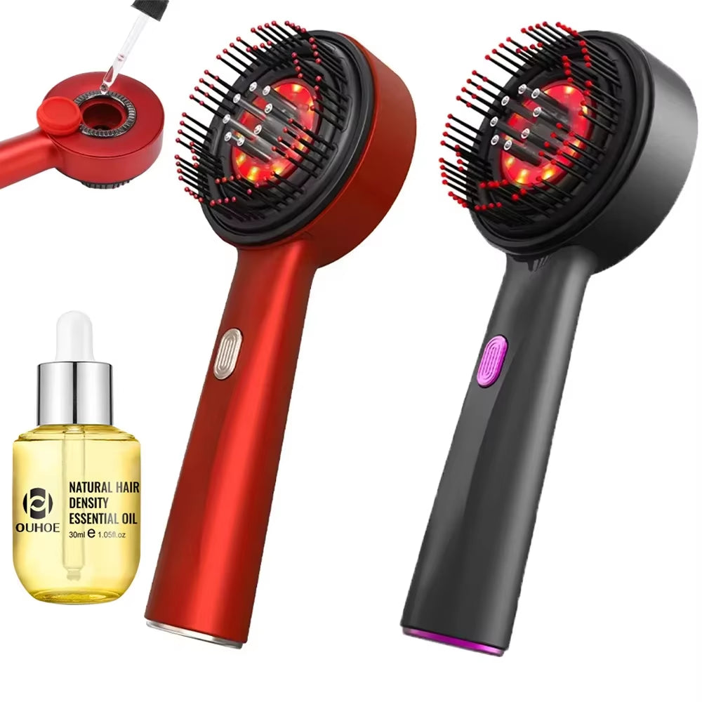 Scalp Massage Comb 630Nm Infrared Light Head Massager for Hair Growth Electric Scalp Oil Applicator Anti-Hair Loss 30Ml Oli