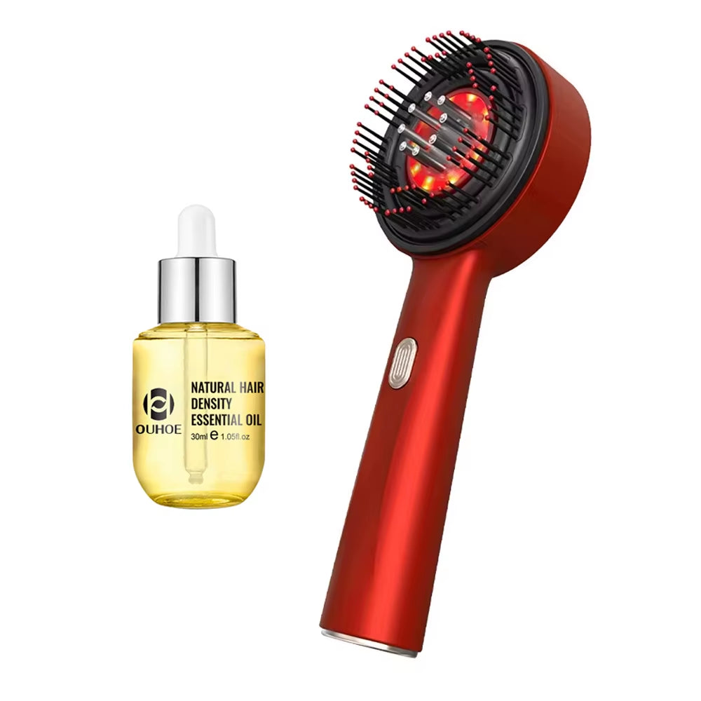 Scalp Massage Comb 630Nm Infrared Light Head Massager for Hair Growth Electric Scalp Oil Applicator Anti-Hair Loss 30Ml Oli